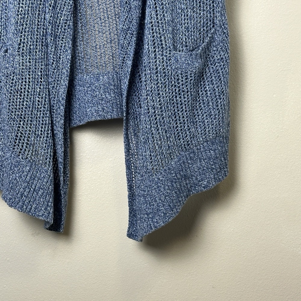 Eddie Bauer‎ Vest Sweater Women's Small Blue Long Pockets Coastal Cottage Boho - Picture 3 of 5